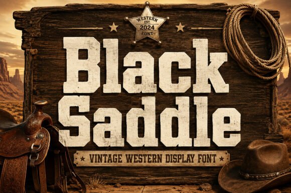 Black Saddle: Where Heritage Typography Meets Modern Brand Authority