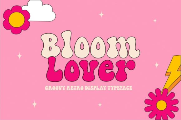 Bloom Lover: A Bold, Playful Font for Retro-Inspired Designs