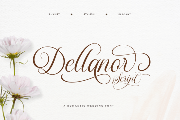 Dellanor Script: A Romantic Wedding Font for Elegant Typography
