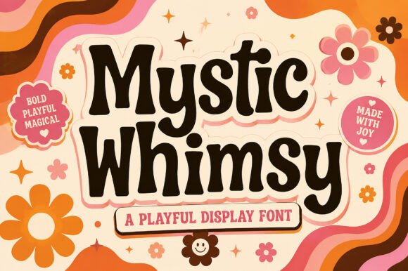 Mystic Whimsy: A Retro-Inspired Display Font with Playful Clarity