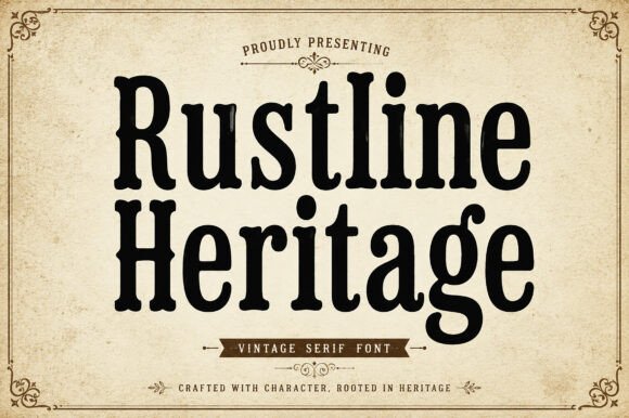 Rustline Heritage: Vintage Serif, Timeless Appeal